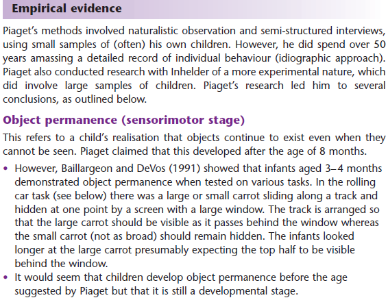 Cognitive Development Piaget S Theory A Level Level Revision